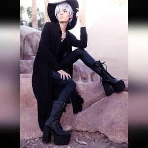 Forever 21 Black Sheer Duster Lightweight Shirt Button Front Large